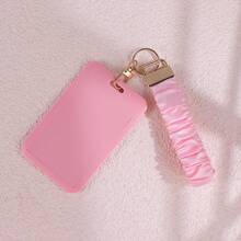1 chiếc dây đeo cổ tay scrunchie dễ thương kèm giá đựng thẻ ID, giá đựng thẻ ID đeo cổ tay cho thẻ xe buýt, thẻ thông hành, thẻ tín dụng và thẻ truy cập, bảo vệ thẻ nhựa kèm vòng chìa khóa cho nữ, quà tặng cho giáo viên, nhân viên, phù hợp sử dụng hàng ngày - Nhiều màu - Xem 12