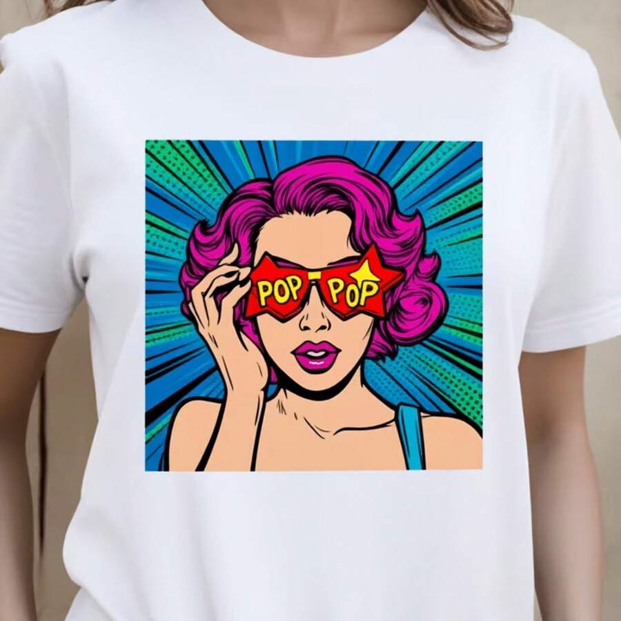 Printed T-Shirt For Men And Women - White - View 1