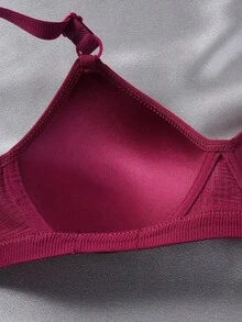 3件組純色三角杯無鋼圈舒適棉質內衣，適合13-16歲女孩 - 彩色 - 查看 8