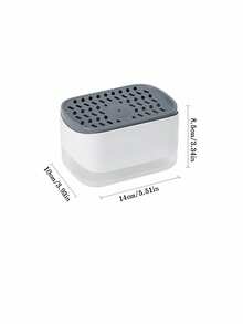 Dish Soap Dispenser With Sponge Holder, Automatic Press Type, Leak-Proof & Easy To Clean, Transparent Base For Monitoring Liquid Level, Ideal For Kitchen Sinks, Countertops, And Household Cleaning - Liquid Storage Rack - View 3