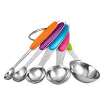 5 Piece Stainless Steel Measuring Spoons Set,   Spoon With Gap Set, Suitable For Dry And Liquid Ingredients - Kitchen Tools - Baking Supplies - 彩色 - 查看 10