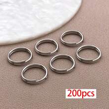 200pcs Stainless Steel Split Rings Double Loop Jump Rings Small Key Rings Round Key Chain Connectors For DIY Jewelry Bracelet Making Car Keys Ornament - Silver - View 11