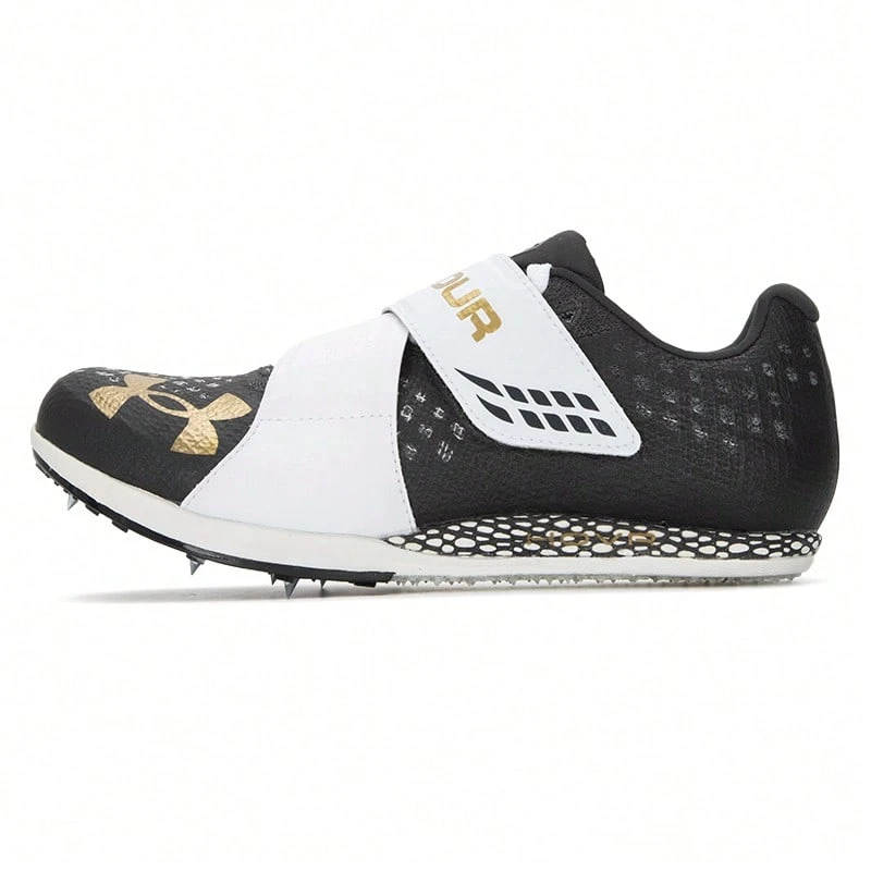 Under Armour HOVR Skyline TJ 男士跑鞋，男女通用钉鞋，专业训练健身运动鞋 3021864-101 - 灰色/白色/金色 - 查看 1