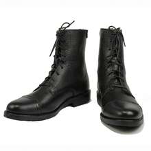 Women's Equestrian Boots Soft Material Riding Boots High Quality Lace-Up Shoes Women's Back Zipper Boots PU Outdoor Boots - Black - View 3