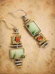 1 Pair Charming Dangle Earrings, Designed For Women, Suitable For Weddings, Engagements, Anniversary Parties, Valentine's Day Gifts - 1# - View 1