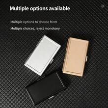 Metallic Matte Fiber Optic Thin Box, Universal Type, Suitable For All Cigarettes, Portable, Moisture-Proof, Durable, And Creative Design - Black - View 2