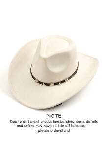 1 pieza Sombrero de mujer estilo occidental de ante | Decoración de metal vintage con diseño de cuerda al viento | Adecuado para uso casual, actuaciones en el escenario, reuniones al aire libre, múltiples colores disponibles, aplicable para primavera/otoño - A - Ver 16
