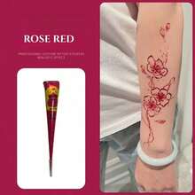 [Colorful Henna Tattoo Set] Multiple Colors High-Quality Henna Tattoo, Pre-Mixed Natural Henna Dye For Temporary Body Art | Waterproof And Smudge-Proof, Long-Lasting | Beginner-Friendly DIY Set, Suitable For Parties, Festivals, Halloween, Weddings - Multicolor - View 20