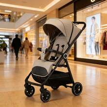 Lightweight Baby Stroller, Foldable Stroller, Widened Sunshade With Zipper, One-Touch Collection, Adjustable Backrest, Breathable Mesh, Easy To Carry, Suitable For Travel - Khaki - View 10