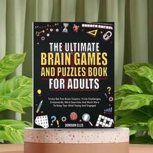 1 pieza Colección de juegos de rompecabezas, que incluye acertijos, sudoku, laberintos y talla grande, con páginas interiores desmontables, excelente opción para el ocio y el entretenimiento, adecuado como regalo (bolígrafo no incluido) - A - Ver 8