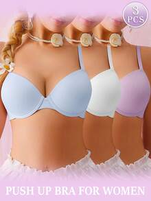 Bộ 3 áo ngực có gọng thời trang nữ MIMILEMON - Nâng ngực, tạo dáng gợi cảm, thoải mái suốt cả ngày, định hình vóc dáng hàng ngày. - Nhiều màu - Xem 2