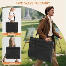 ZKOO Light Weight Art Portfolio Bag, Artist Canvas With Detachable Shoulder Strap, Leather Corners, Art Portfolio 18 X 24 Artwork, Poster, Sketching, And Drawing (18 X 24 Black) - Đen - Xem 4