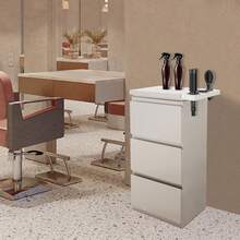 kangten 3 Drawer Barber Shop Storage Cabinet, Fingerprint Resistant Stainless Steel Hair Salon Floor Cabinet With Hair Dryer Holder, Small Beauty Organizer For Tools, Compact Vanity Station (Silvery) A Nice Gift - Silvery@BGIKMV-002110*1 - View 2