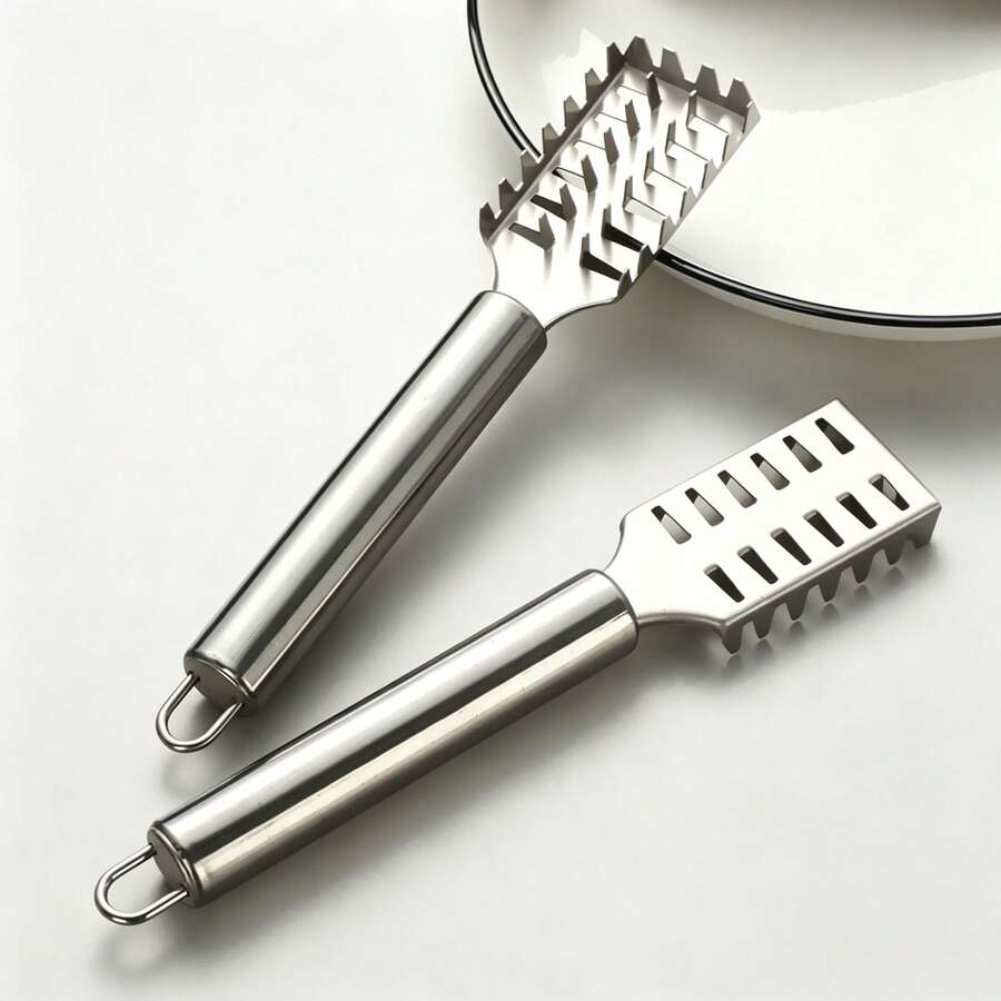 1/2pcs Heavy Duty Stainless Steel Fish Scale Scraper, Ergonomic Efficient Multi-Function Kitchen Tool, Quickly And Easily Clean Fish. Perfect For Removing Fish Scales And Residue, Rust-Proof, Easy To Clean, Durable Fish Descaler, Kitchen Essential