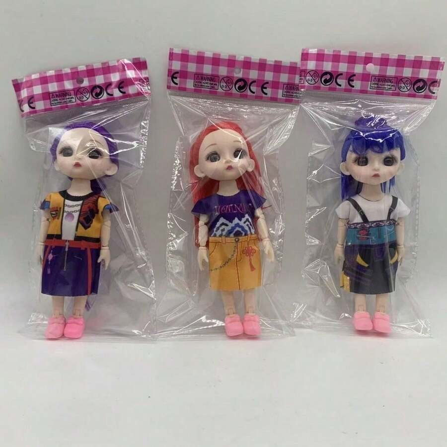 17cm K-POP Girly Team 可動關節人偶組,精緻 Lumi Mila Zoe 娃娃,輕巧便攜桌面擺飾,美學室內裝飾工藝品,熱門粉絲周邊,節慶、粉絲聚會與收藏的理想禮物 - 彩色 - 查看 1