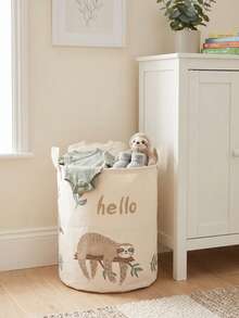 PH PRENDI HOME Pink Dreams Drawstring Foldable Laundry Basket For Closets And Toys 32x40 - Apricot - View 3