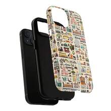 Capas resistentes para celular - Capa protetora rígida e fofa com ícones de parques para iPhone e outros dispositivos, com tema de rato, ideal para presentear amantes de rato. - 1 pedaço de papel colorido para desenho - Ver 2
