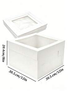 Caja de regalo de 6 piezas con ventana, caja de regalo, juego de exhibición y decoraciones en tres tamaños: ventanas transparentes de 8 pulgadas/10 pulgadas/12 pulgadas para el Día de San Valentín, fiestas y otras ocasiones - Multicolor - Ver 9