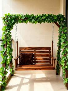 5/22pcs Artificial Grape Leaf Garland, Faux Green Grape Leaf Vine, Wedding Party Table Fireplace Bedroom Wall Decor, Spring Summer Home Decor Gift, Birthday Graduation Season. Due To Lighting And Equipment Differences, Product Color May Vary, Please Refer To The Actual Product Received. - Multicolor - View 4