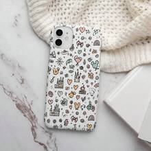 [Expédition 24h depuis DE/FR/ES] [Expédition locale 24h] Étui mignon à gribouillis pour Apple 17 16 15 Pro Max, étui de téléphone à motif de dessin animé, couverture esthétique inspirée, design pastel kawaii, cadeau pour elle TD-0327-Y5PPSamsung 23 24 25 26 - 1 image - Voir 4