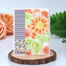 1 pieza Carpeta con relieve 3D, Suministros para scrapbooking DIY, Carpeta de plástico con relieve de patrón floral en floración, Adecuada para hacer tarjetas, scrapbooking y otras creaciones de manualidades de papel - Multicolor - Ver 2