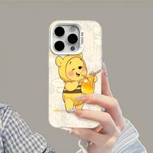 Tema de abeja amarilla de Winnie the Poohfunda de teléfono Fundas compatibles con ,Apple,VIVO,OPPO,,, y Honor.Fabricadas en silicona TPU,ofrecen protección contra golpes y caídas.correa para celular - Blanco - Ver 6