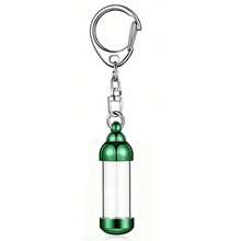Pendants - Rose Gold Aluminum Alloy Cylindrical Glass Tube Keychain - View 15