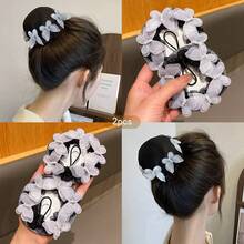 2pcs White Butterfly Hair Net Suitable For Performance Dance Headpiece - Multicolor - View 12