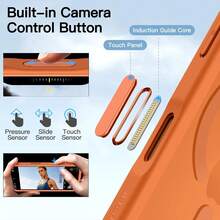 JETech Funda para 17 Pro 6.9 Pulgadas con Protector Pantalla Mica Cristal Vidrio Templado Incorporada y Botón Control Cámara, Compatible con, Carcasa 360 Grados (Naranja) GJRE - Salvia - Ver 11