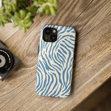 24h Shipping From DE Apple 17 16 15Pro Max PlusBlue Zebra Print Phone Case, Light Blue Soft Aesthetic, Pastel Animal Print Cover For IPhone 17 16 15 14 13 12 11 Air Pro Max Plus SamsungSamsung 23 24 25 26 - 1 Piece Of Picture Color - View 10