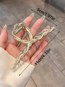 女款極簡金屬時尚髮夾 大號百搭約會髮夾 優雅高級髮爪 髮飾 時尚裝飾 女用髮飾 髮型造型工具 美容配件 女用捲髮髮飾 秋季 旅行 髮型造型工具 女用配件 髮飾 秋季 髮型造型工具 美容配件 禮物 旅行 成人禮物髮飾 女用禮物靈感 美容 女用禮物 優雅髮爪夾 夏季穿搭 - 彩色 - 查看 11