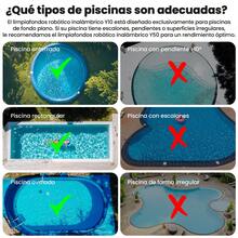 INSE Y10 Cordless Robotic Pool Cleaner, 90-Min Runtime, Auto-Docking, For Flat-Bottom Pools Up To 102 M² - White - View 10