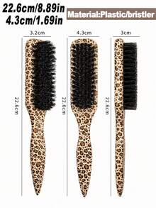 1入滑順動物毛髮刷，無香精專業造型刷，適用於粗/細髮、鬍鬚修整、馬尾造型、髮際線控制、髮質理容，開學旅行必備髮飾，女用梳子、解結刷、球形刷、迷你刷組，拋光平滑髮質，男女通用，情人節禮物、生日禮物、節日禮物、畢業禮物、聖誕禮物 - 多色 - 查看 9