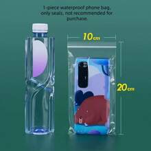 1pc Universal Waterproof Phone Pouch With Touch Screen Function, Supports Face Unlock, Suitable For Swimming, Rafting, Etc. Transparent Waterproof Diving Bag, Waterproof Touch Screen, Underwater Photography, Dustproof Shockproof Rainproof Waterproof, Floating Device, Convenient Phone Protective Case - A - View 12
