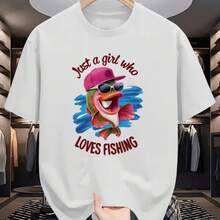 Printed T-Shirt For Men And Women - 白色 - 查看 1