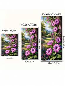 一套钻石画风景主题套装，5D钻石画套装，钻石马赛克礼品，适合成人初学者减压手工钻石画，圆形全钻钻石画套装，点钻DIY，生日礼物，是家居装饰和墙面装饰的理想之选 - 圓鑽 - 查看 6