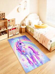 1PC Cartoon Patterned Children'S Carpet, Polyester Game Mat, Anti Suitable For Children And Teenagers' Daily Play In Bedrooms And Living Rooms - Multicolor - View 3