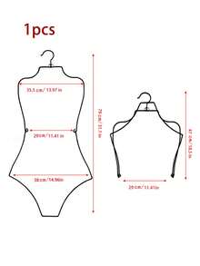 (Holiday Season Gift) 2pcs/4pcs Black Dress Hanger, Metal Swimsuit Jumpsuit Hanger, Suitable For Clothing Store, Bedroom Closet Storage, Organize Whole Outfit Or Swimsuit - Black - View 14