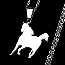 Lucky Horse Year Pony Figure Chain For Women Men Stainless Steel Silver Color Animal Simple Clavicle Necklace Jewelry Gifts - Necklace - View 9