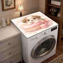 1pc Cute Puppy Pattern Absorbent Dish Drying Mat, Home Decor, Suitable For Espresso Machine, Sink, Faucet, Bathroom, Kitchen Accessories - Multicolor - View 5