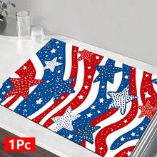 1pc Abstract American Flag Pattern Absorbent Dish Drying Mat, Home Decor, Dish Drying Pad, Espresso Machine Countertop Absorbent Mat, Sink Drain Mat, Soft Faucet Absorbent Mat, Sink Cup Mat, Kitchen & Bathroom Accessories - Multicolor - View 12
