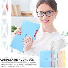 WADY Organizador de Archivos de Acordeón, Carpeta de Archivos Expandible, Folder Organizador with Bolsillos - Amarillo - Ver 7