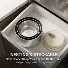 304 Stainless Steel Food Container, Stackable Refrigerator Sealed Fresh-Keeping Box, Fruit And Vegetable Meat Storage Box With Lid, Large Capacity Food Preservation Box, Suitable For Kitchen Food Storage And Organization - Multicolor - View 10