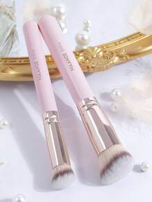 MAANGE 2pcs Professional Face Makeup Brush Set, Includes Foundation Brush And Concealer Brush, Made Of Soft Fibers, Portable For Travel Makeup - Multicolor - View 9