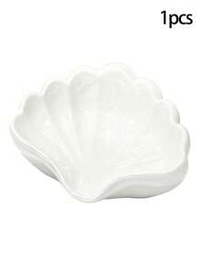 2pcs Nordic Style Shell Shaped Soap Dish, Multifunctional Makeup & Jewelry Storage Tray, White Desktop Decor, Bathroom Accessories, Non-Slip Soap Holder, Vanity Countertop Organizer, Minimalist Home Goods, Bathroom Essentials - Promotional Price - View 17