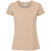 Fruit of the Loom Womens/Ladies Iconic Ringspun Cotton T-Shirt (Desert Sand) - 100% Combed Ringspun Cotton - 195gsm - (PC5349) - Brown - View 1