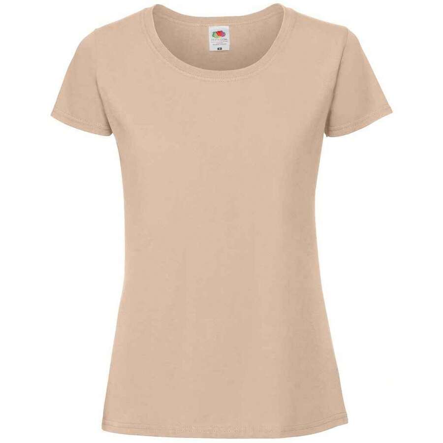 Fruit of the Loom Womens/Ladies Iconic Ringspun Cotton T-Shirt (Desert Sand) - 100% Combed Ringspun Cotton - 195gsm - (PC5349) - Brown - View 1