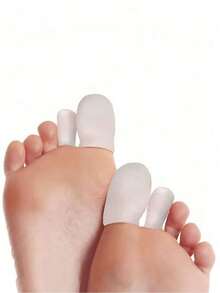 2 piezas Protectores de silicona para los dedos de los pies, suaves, cómodos, elásticos, protección contra la fricción de los pies - A - Ver 3