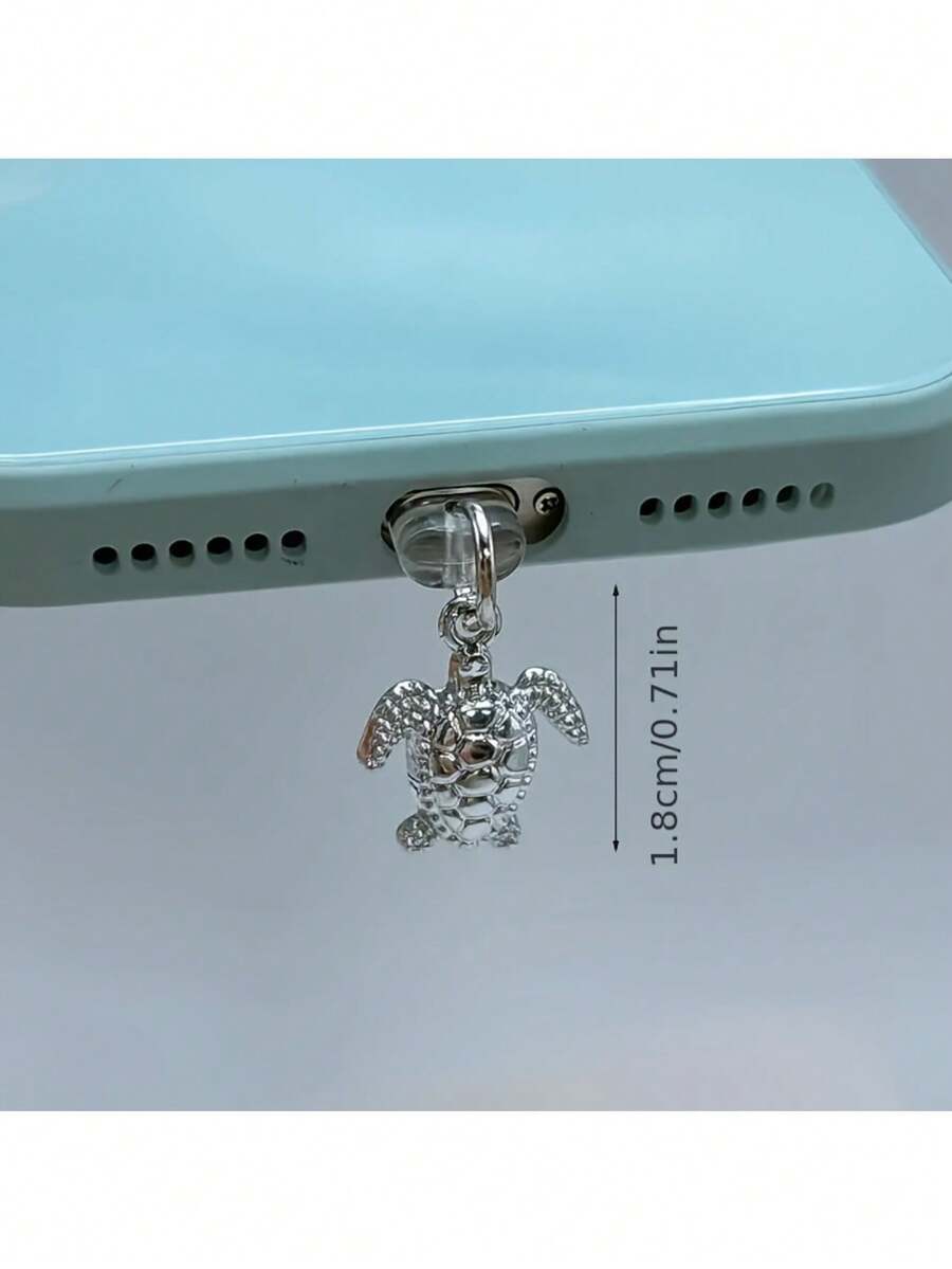 Sea Turtle Phone Charm, Ocean Style Phone Dust Plug, Universal Type - Multicolor - View 1