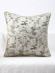 Miater 1pc Jacquard Geometric Pattern Cushion Cover Without Filler, Modern Throw Pillow Case, Pillow Insert Not Include, For Sofa, Living Room - Multicolor - View 3